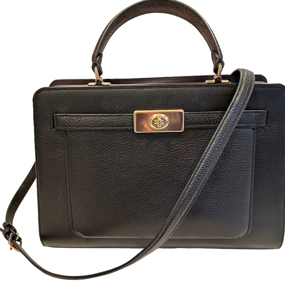 Coach Lane Carryall Leather Crossbody Satchel C8211